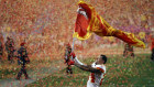 Skyy Moore celebrates the Kansas City Chiefs’ Super Bowl victory on the field in Glendale.