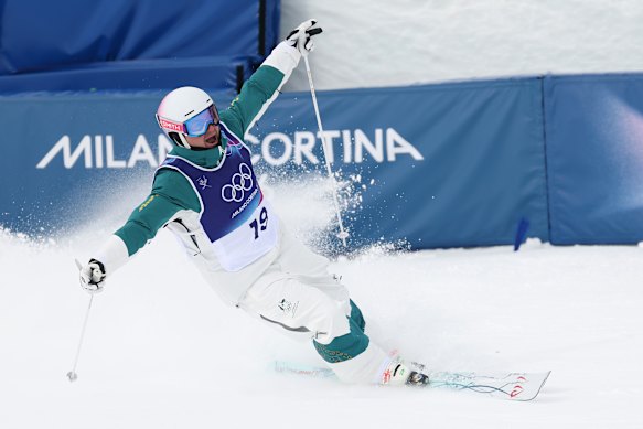 ‘I have no words’: Woods upsets moguls legend to deliver Australia’s first gold