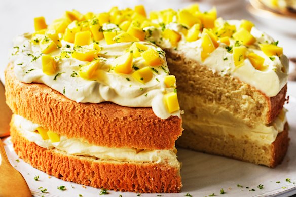 Helen Goh’s mango mascarpone sponge cake.