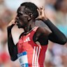 Peter Bol set a stunning new national mark in the men’s 800 metres.