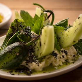 Cucumber and green melon at Johnny’s Green Room.