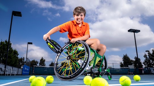 Wheelchair tennis junior champion Sonny Rennison has trained in a ballkid pilot program.