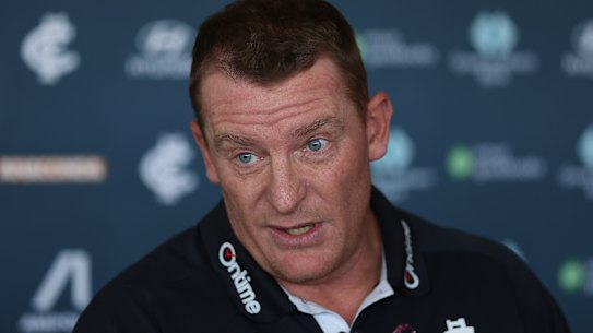 Carlton coach Michael Voss.