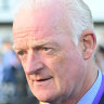 Irish trainer Willie Mullins at Saturday’s barrier draw at Flemington.