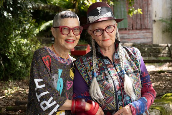 “Linda has always been really sure of herself professionally, which is a quality I admire,” says Jenny Kee (left) of Linda Jackson.