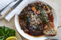 Karen Martini’s veal osso bucco with ’ndjua and butter beans.