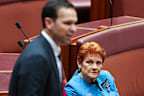 One Nation leader Senator Pauline Hanson and Nationals leader Senator Matt Canavan.
