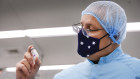 Prime Minister Scott Morrison at the Melbourne factory where the Oxford-AstraZeneca vaccine will be produced.