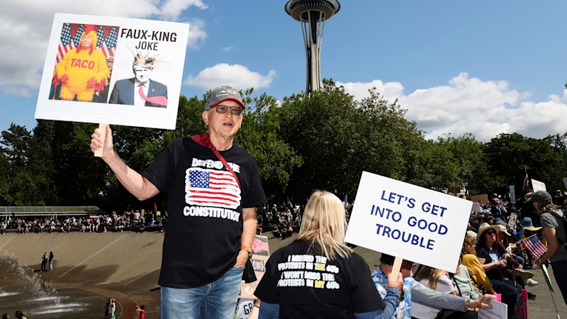 While Trump enjoyed a military parade, millions attended ‘No Kings’ protests