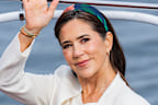 Queen Mary was seen with a few strands of grey hair poking through on September 14 in Copenhagen.