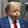 Former President Donald Trump appears at Manhattan criminal court before his trial in New York, Tuesday, April 30, 2024.  (Justin Lane/Pool Photo via AP)