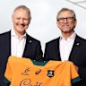 Joe Schmidt and Les Kiss, the current and future Wallabies coaches.