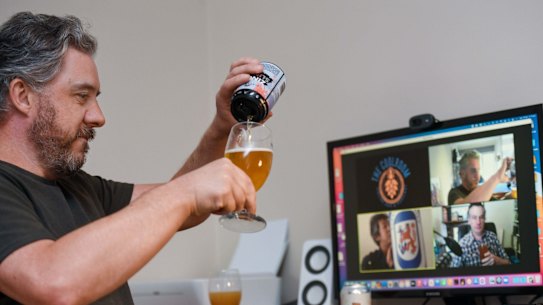 Travis Bristow, co-host of The Cool Room podcast, has hosted online “meet the brewer” events for 18 months. 