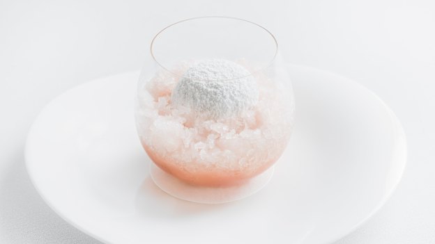 Quay’s signature snow egg dessert.