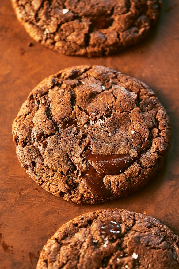 Rye flour adds a fudgy texture to these chocolate chip cookies.