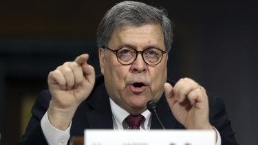 Attorney General William Barr testifies during a Senate Judiciary Committee hearing on Capitol Hill in Washington, on the Mueller Report. 