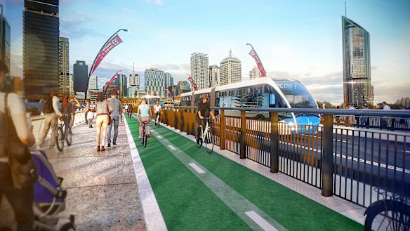 The new plan will see an entire lane closed to allow for a pedestrian and cycle lane across Victoria Bridge.
