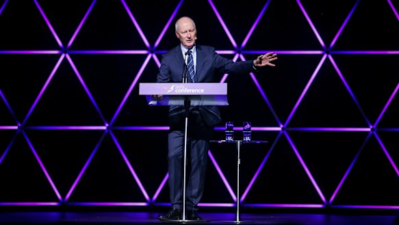 Woodside chairman Richard Goyder at the  ASFA super conference in Melbourne last week. 