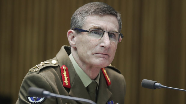Chief of the Defence Force General Angus Campbell told a Senate estimates hearing he was "discomforted" by the social media video.