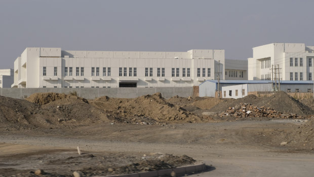 A re-education camp, officially known as vocational education and training centre, on the outskirts of Turpan City, Xinjiang.