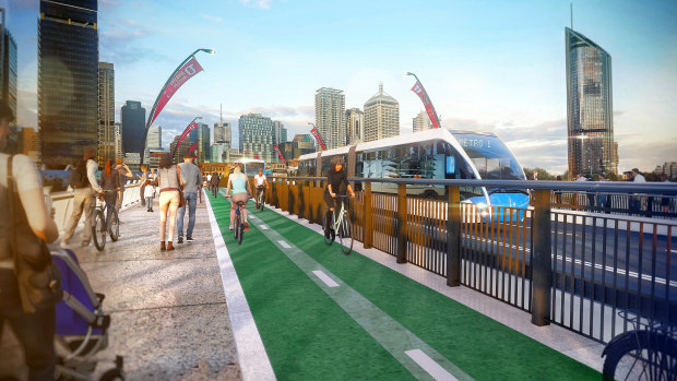 The new plan will see an entire lane closed to allow for a pedestrian and cycle lane across Victoria Bridge.