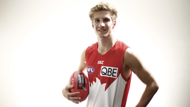 Blooded: Dylan Stephens was snapped up by the Sydney Swans.