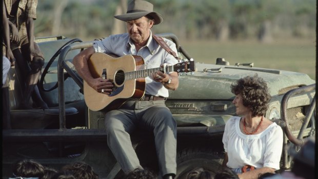 Slim and Joy giving an impromptu concert in 1983.