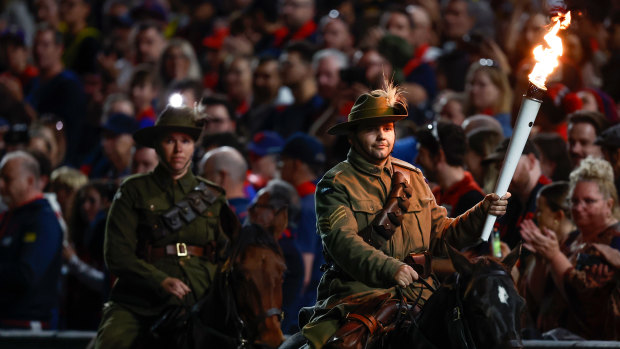 The pre-game ceremony moved the bumper crowd at the MCG.