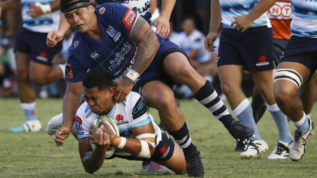 Folau scored one try in the Emerging Waratahs' 45-38 win over Auckland on Friday. 
