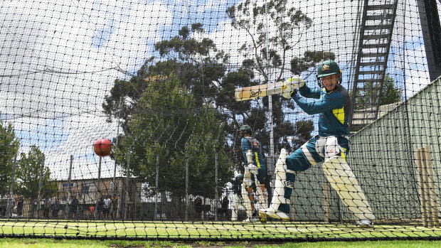 Perth boy Marcus Harris trains at the WACA ahead of the second Test in front of a home crowd starting Friday.