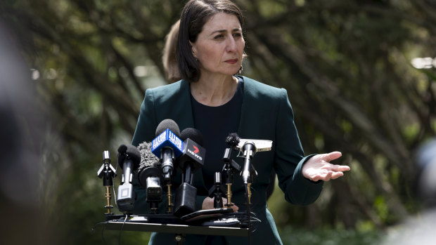 Premier Gladys Berejiklian announced the restrictions on stadiums would be relaxed