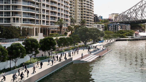 The Brisbane City Reach Waterfront draft masterplan suggests multiple options for the revitalisation of a key stretch of riverside land in the city's centre.