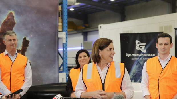 Ms Frecklington pledged to send Queensland into the stratosphere - literally.