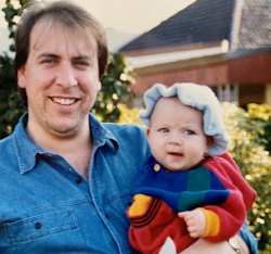 Ross with baby Rachel.