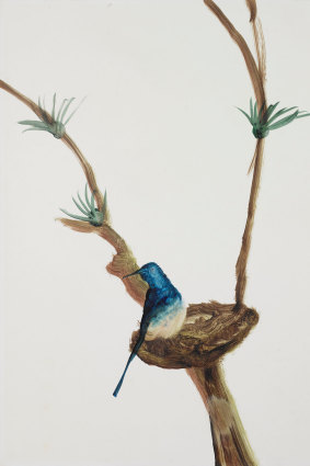Blue Bird, 1984, by Sidney Nolan. The painting was a favourite of his widow Mary. She kept it on the wall in her bedroom.