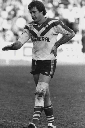 Greg Brentnell in the 1984 grand final with Canterbury.