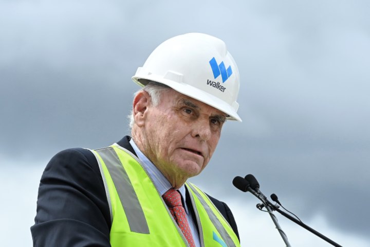 Lang Walker at his Parramatta Square development in Sydney.