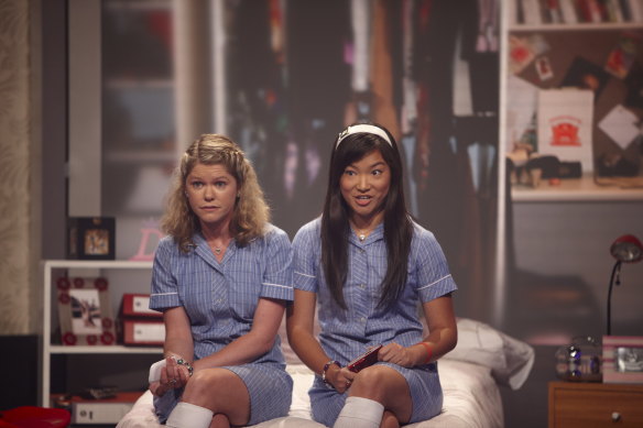 Live From Planet Earth was intended to be a platform from which up-and-coming talent could launch. The Katering Show’s Kate McLennan (left, with Michelle Lim Davidson) was among the cast.  