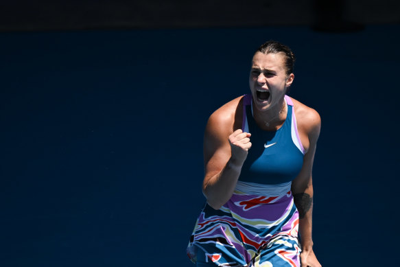 Aryna Sabalenka won her quarter-final in straight sets.