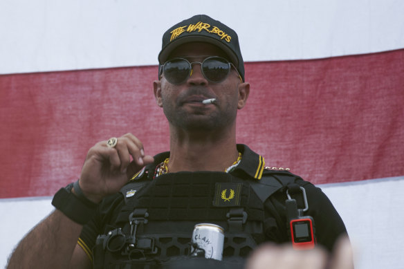 Proud Boys leader Enrique Tarrio was arrested when he arrived in Washington DC and charged over his role in the December protest. 