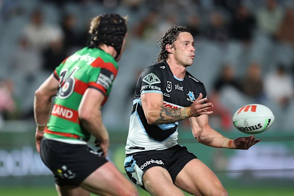 Nicho Hynes in action against the Rabbitohs.