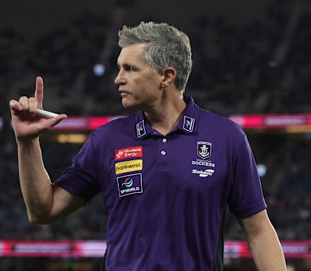 Fremantle coach Justin Longmuir had a night to forget