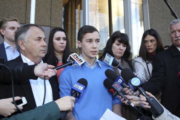 Stuart Kelly fronts the media in 2014 after Kieran Loveridge’s sentence was increased.