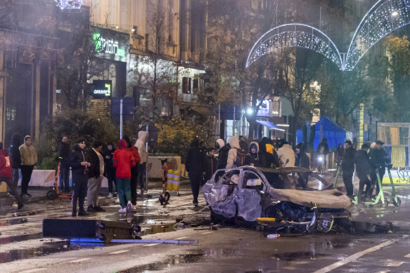 Police had to seal off parts of downtown Brussels and move in with water cannons and tear gas to disperse crowds following violence during and after Morocco’s 2-0 win over Belgium at the World Cup on November 27.