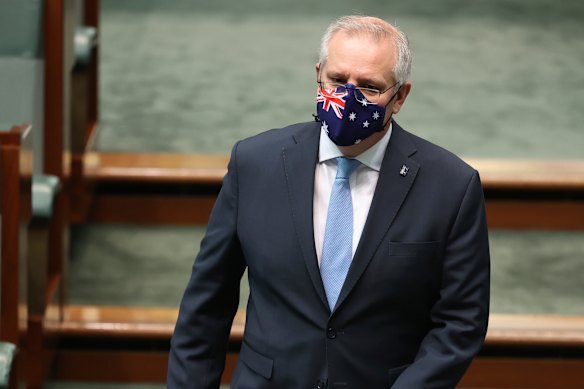 Prime Minister Scott Morrison in Parliament on Wednesday.