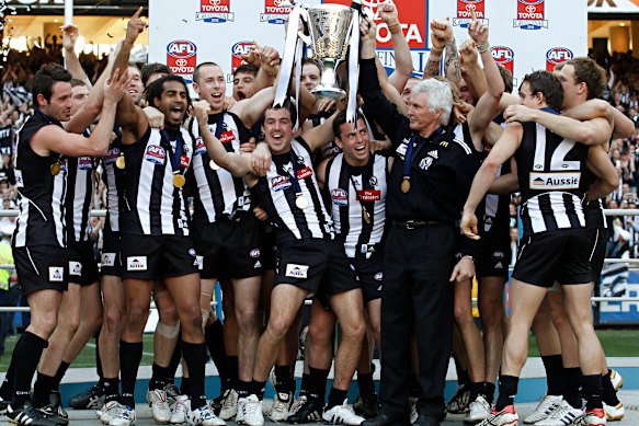 Collingwood’s 2010 premiership team.