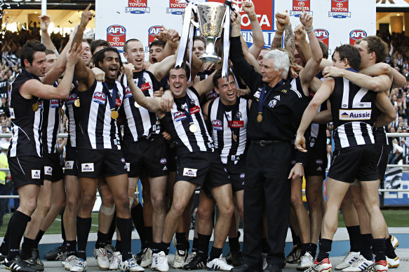 Steele Sidebottom and Jarryd Blair were front and centre in the 2010 premiership team. which contained eight players who started their careers on a rookie list.