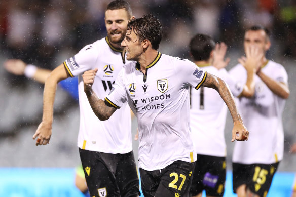 Matt Derbyshire had a day out against Adelaide United on Friday night.