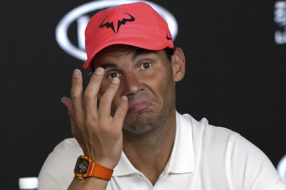 Rafael Nadal was hit by IT gremlins during an Instagram Live session.