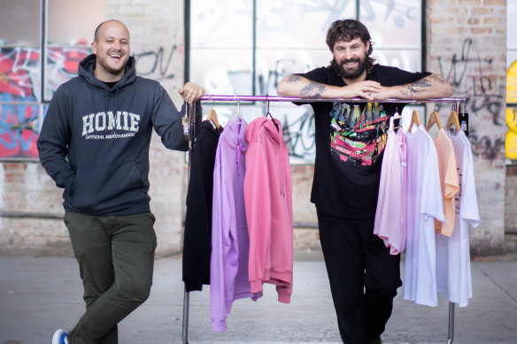 Nick Pearce, left, and Marcus Crook started HoMie after initially wanting to share the stories of Melbourne’s homeless people.